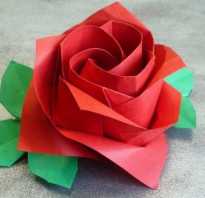 Как сделать розу из бумаги схема