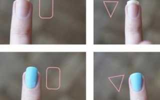 Как сделать квадратную форму ногтей