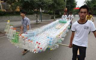 Как сделать лодку из пластиковых бутылок