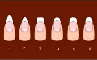 Как сделать форму ногтей