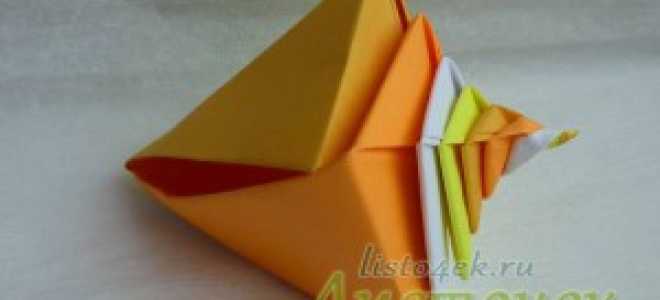 Как сделать ракушку из бумаги